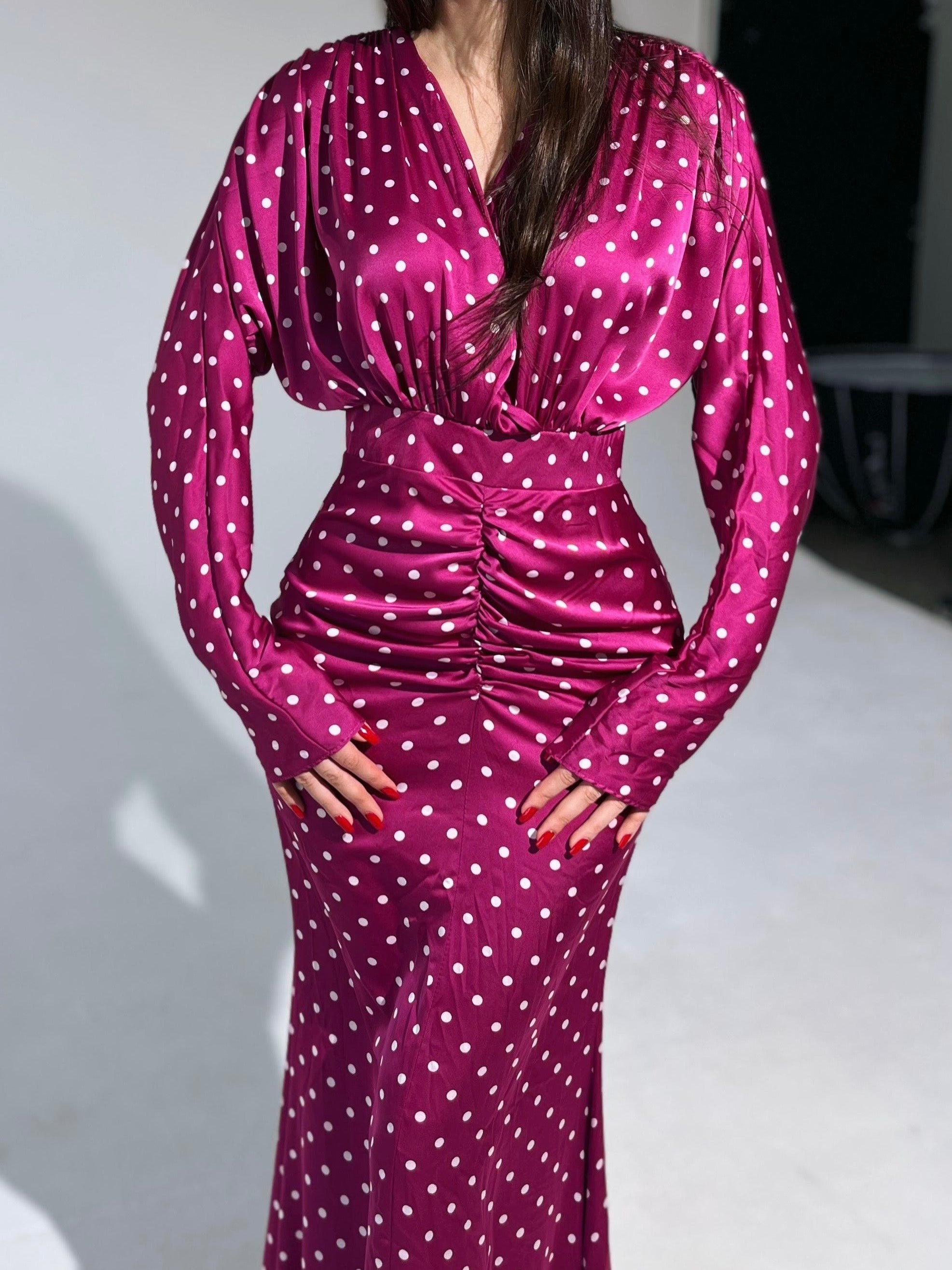 Maxikleid Muse gepunktet