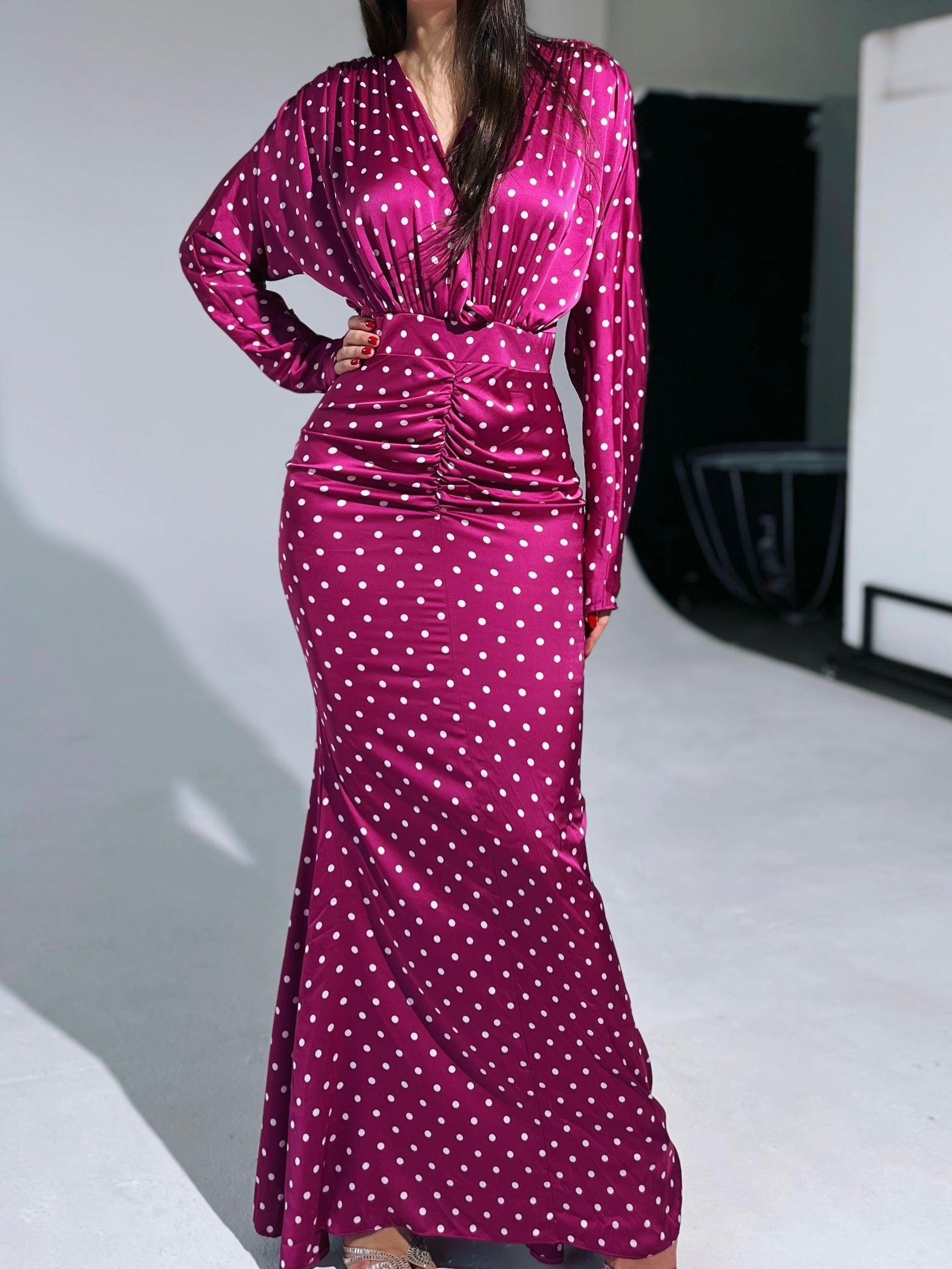 Maxikleid Muse gepunktet