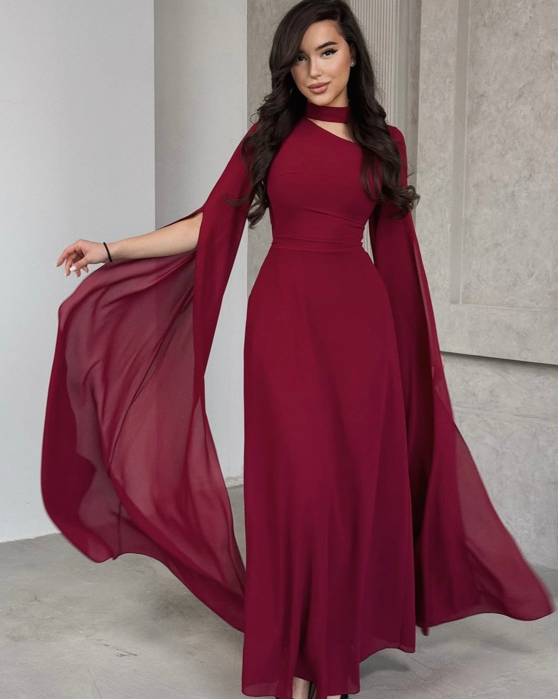 Maxikleider mit langen Ärmeln