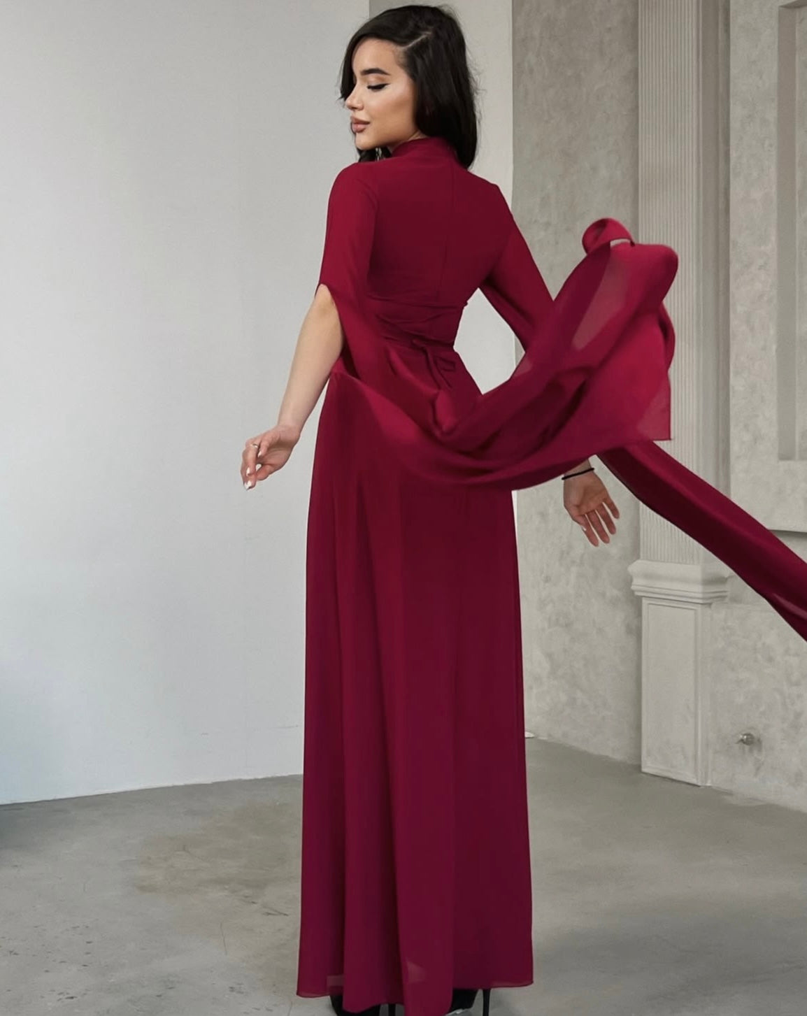 Maxikleider mit langen Ärmeln