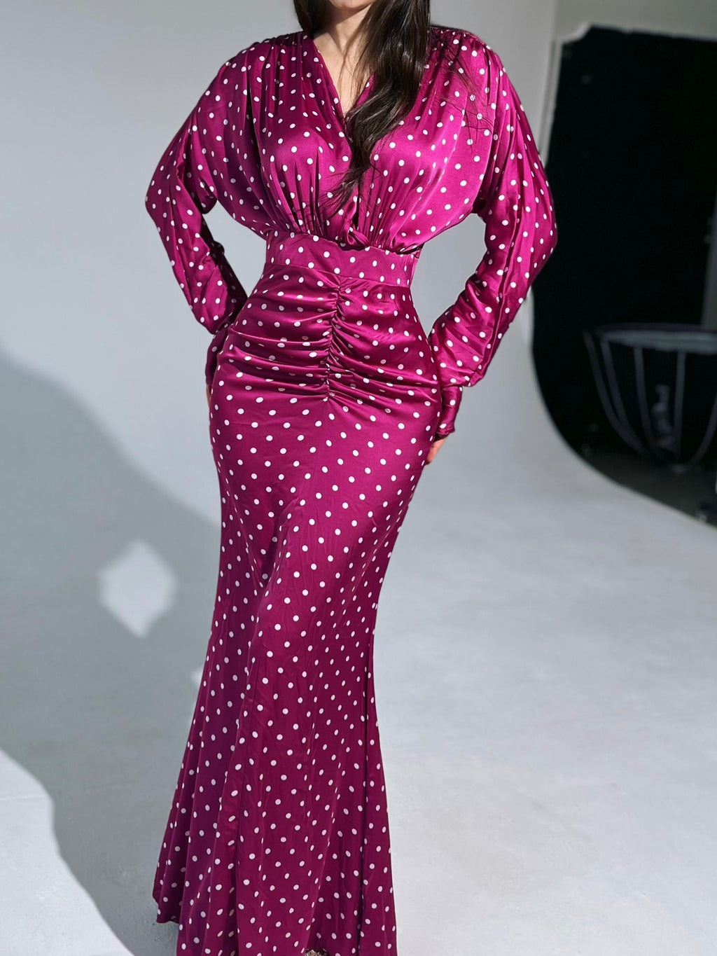 Maxikleid Muse gepunktet