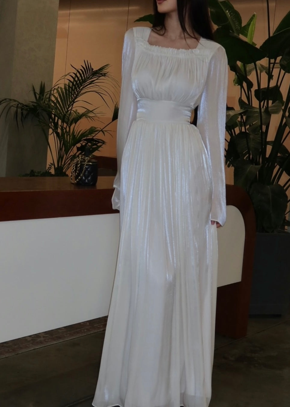 Abendkleid aus Organdyseide