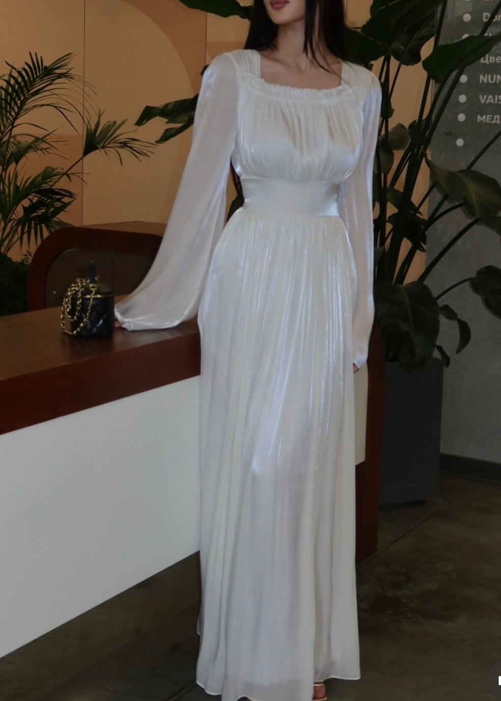 Abendkleid aus Organdyseide